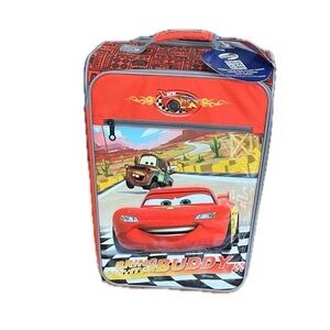NWT New Disney Cars Lightning McQueen American Tourister Kids Rolling Suitcase